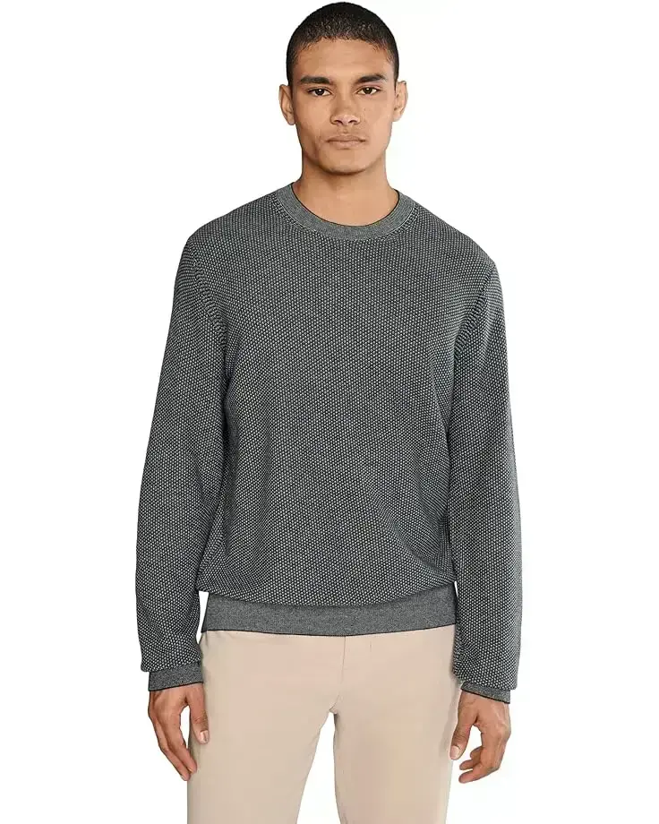 Men's Vince Geo Jacquard Long Sleeve Crew
