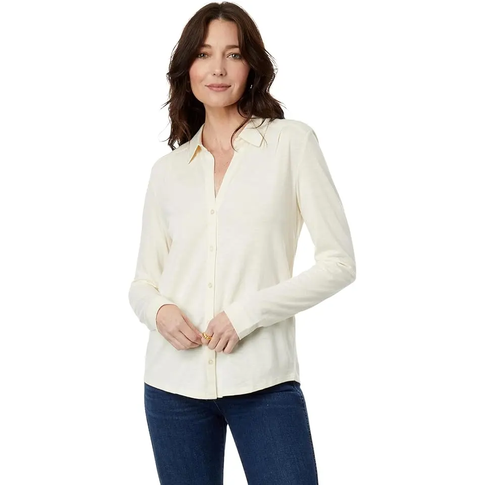 Long Sleeve Button-Down Tee