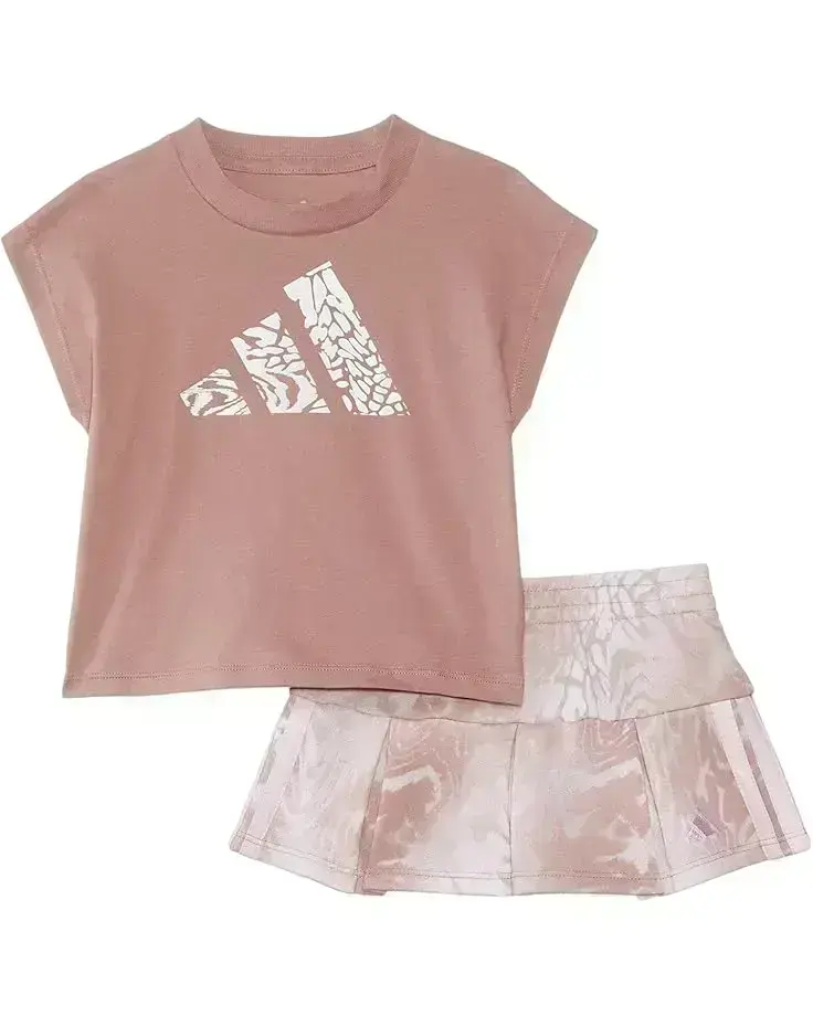 adidas Kids Sleeveless Box Top & Aop French Terry Skort Set(Infant)