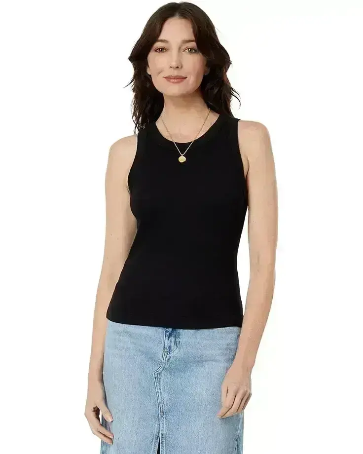 Women's Michael Stars Gina Wide Binding Crop Tank
