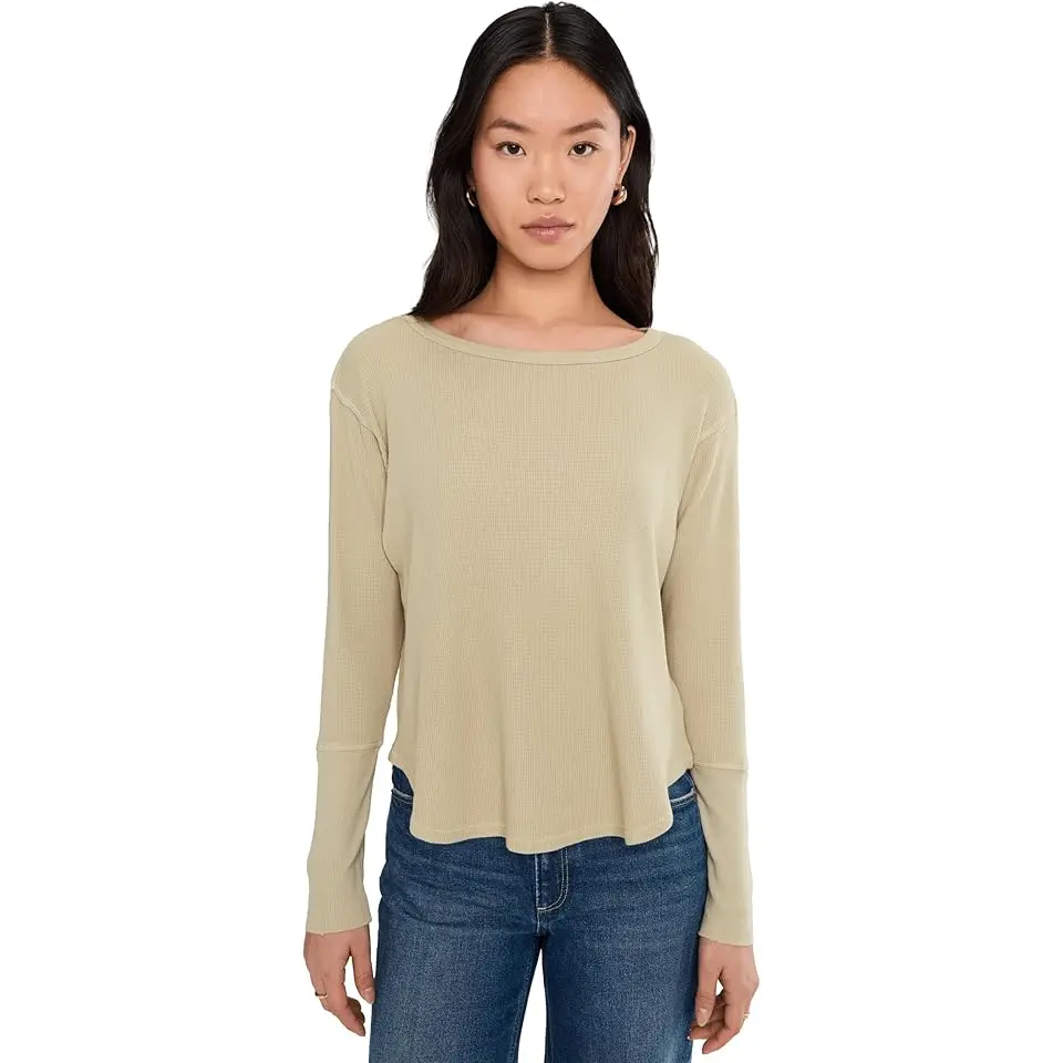 Long Sleeve Dropped Armhole Oversized Top