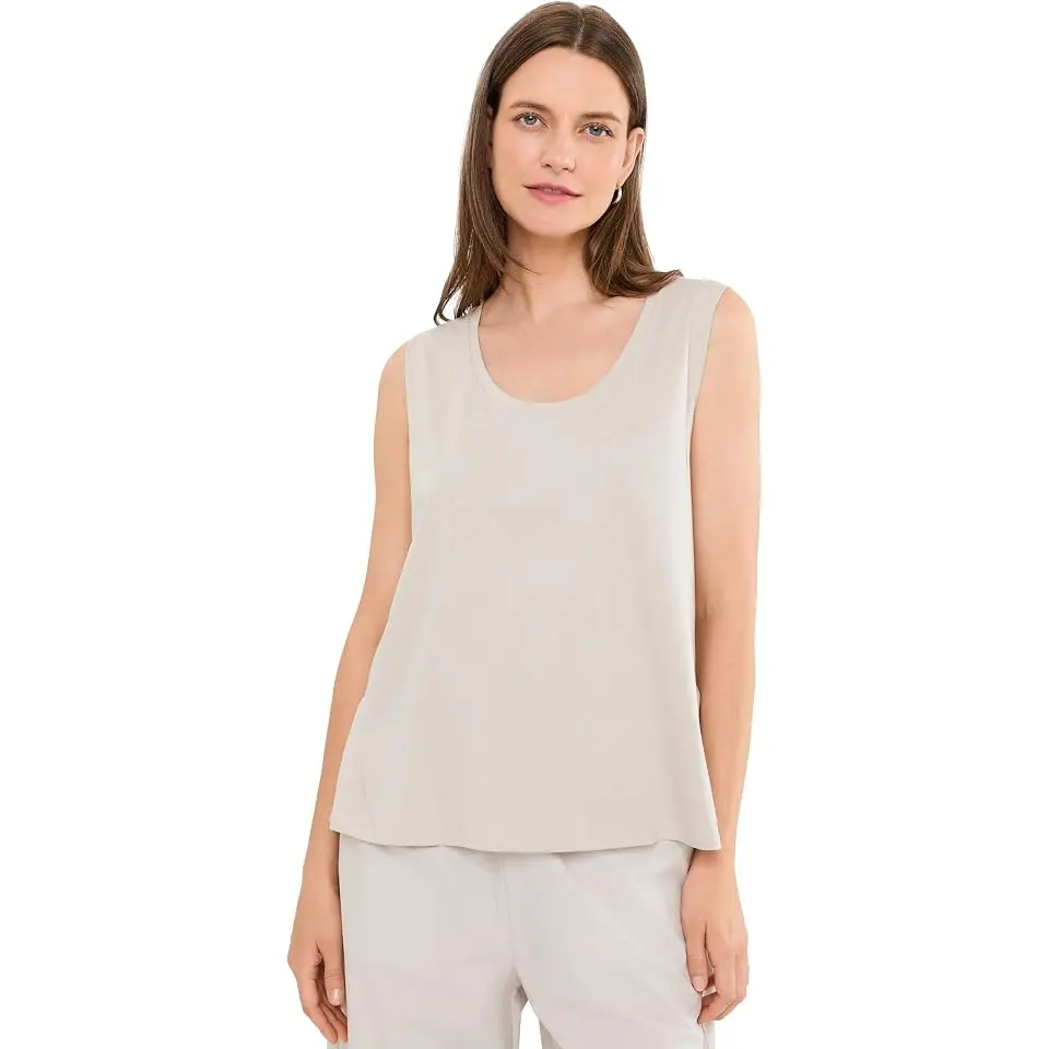 Organic Pima Cotton Jersey Scoop Neck Tank Top