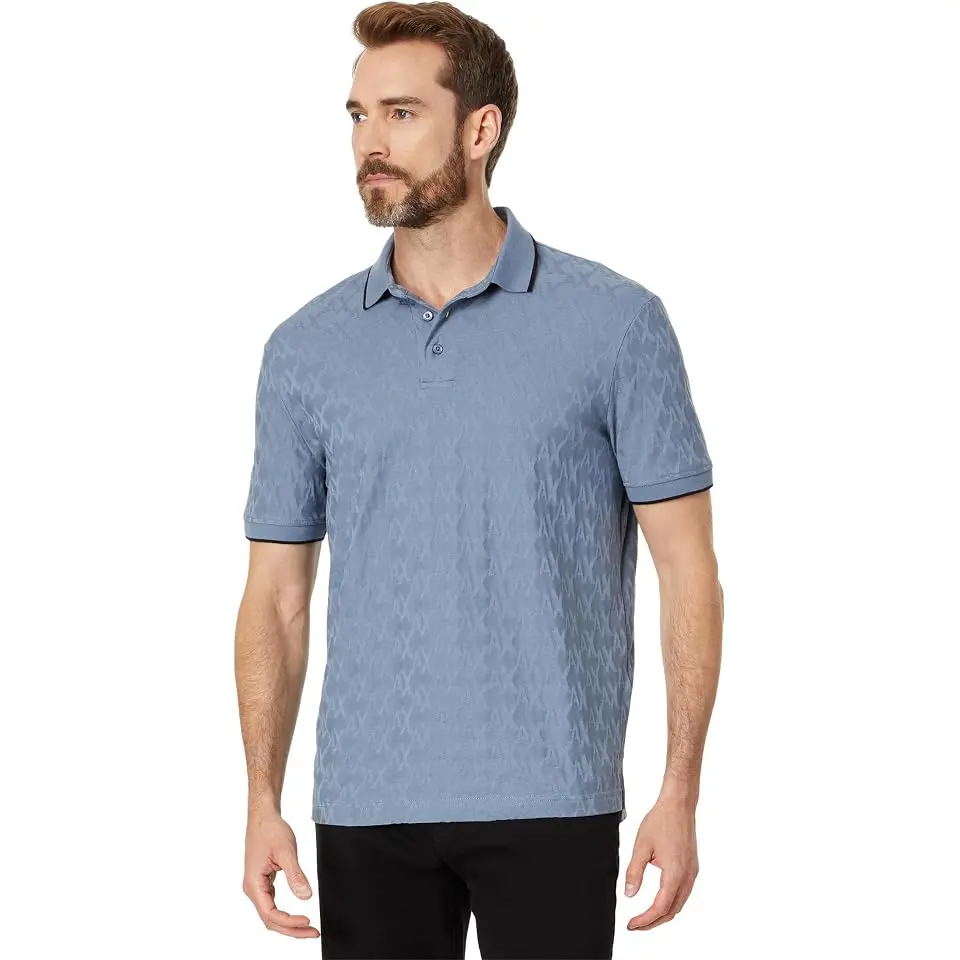 Mercerized Ax Jacquard Cotton Polo