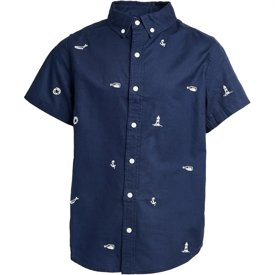 Embroidered Woven Shirt (Toddler/Little Kid/Big Kid)