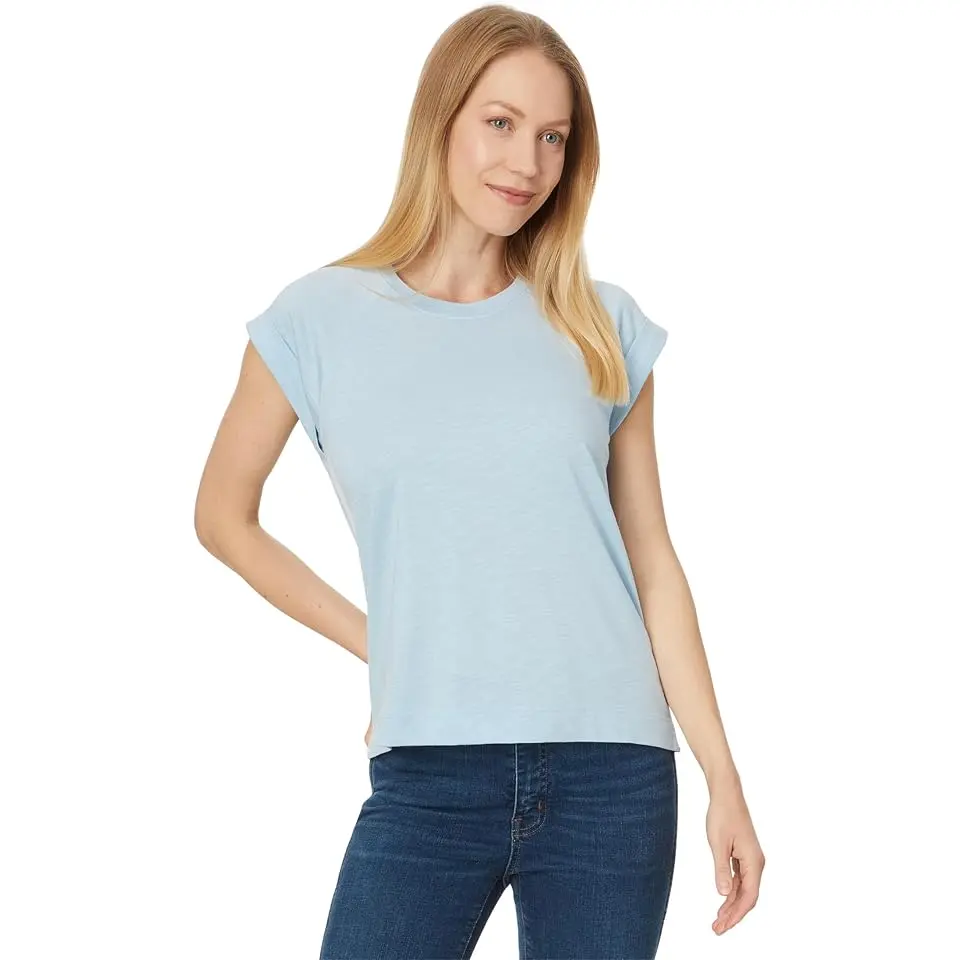 Boxy Cuffed Sleeve Crewneck