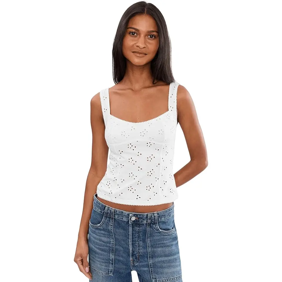 Full Bloom Eyelet Cami