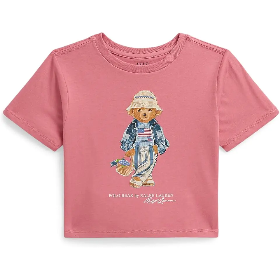 Polo Bear Cotton Jersey Boxy Tee (Toddler/Little Kid)