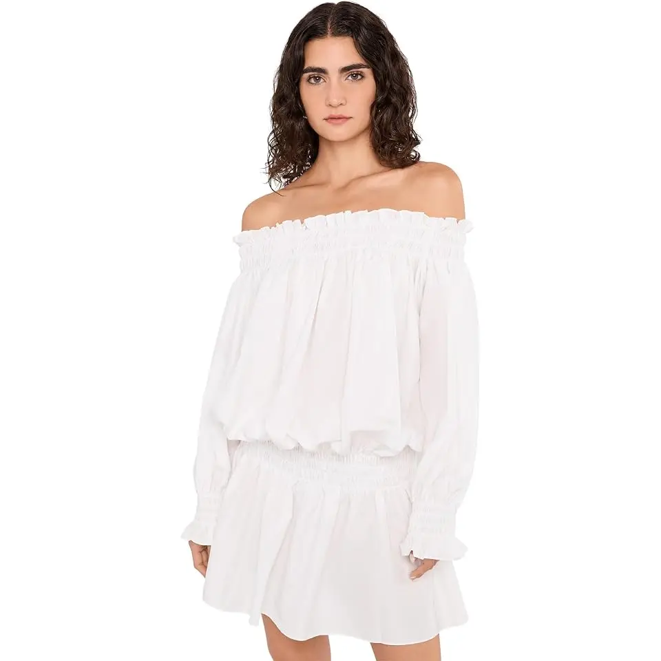 Long Sleeve Peasant Mini Dress