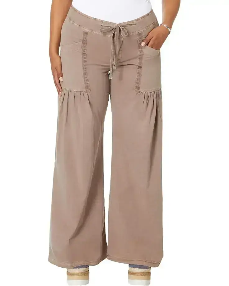 Women's XCVI Willowy Wide Leg Stretch Poplin Pant
