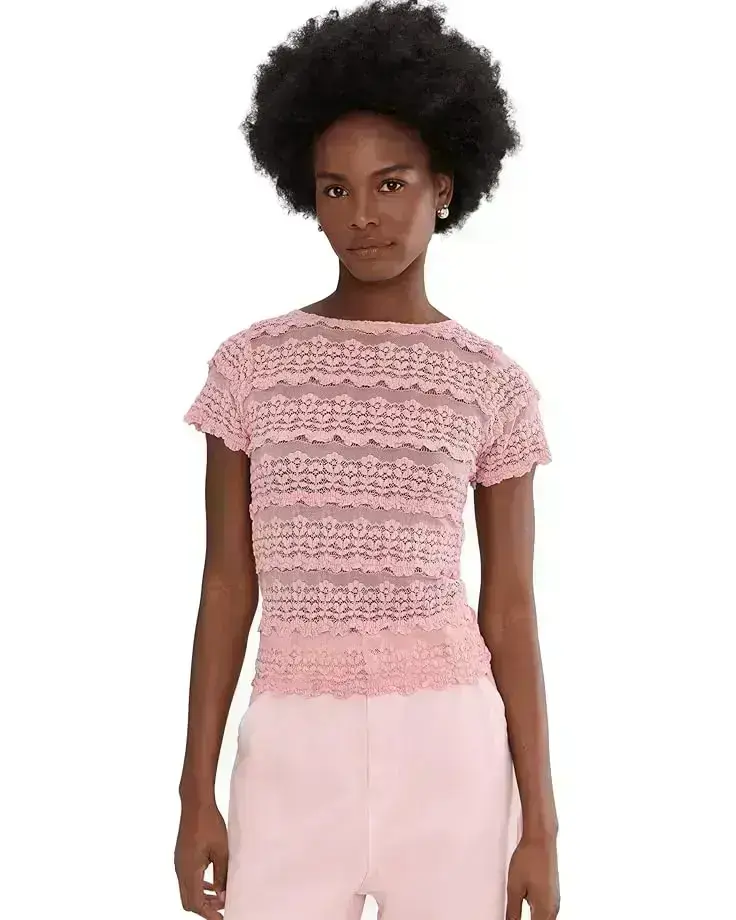 Women's Free People Angelina Lace Tee