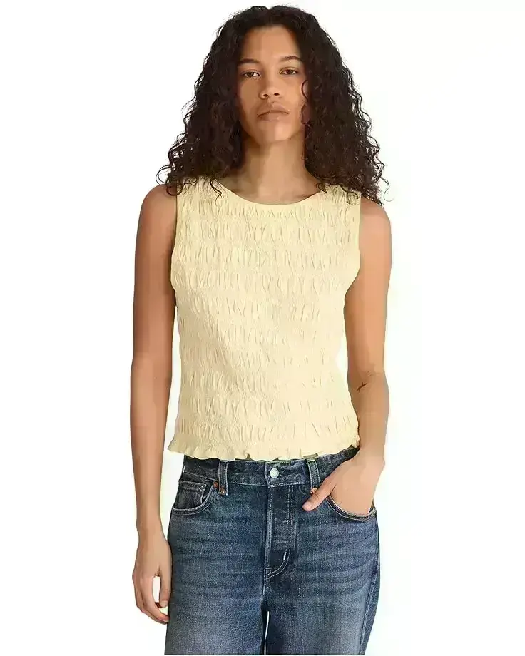 Women's Madewell Smocked Boatneck Tank