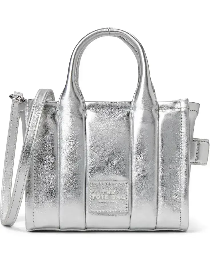 The Metallic Leather Crossbody Tote Bag