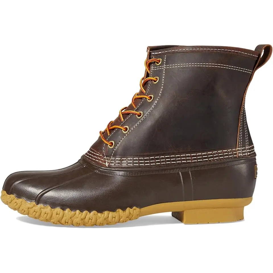 Bean Boots 8" Leather Primaloft Flannel Lined
