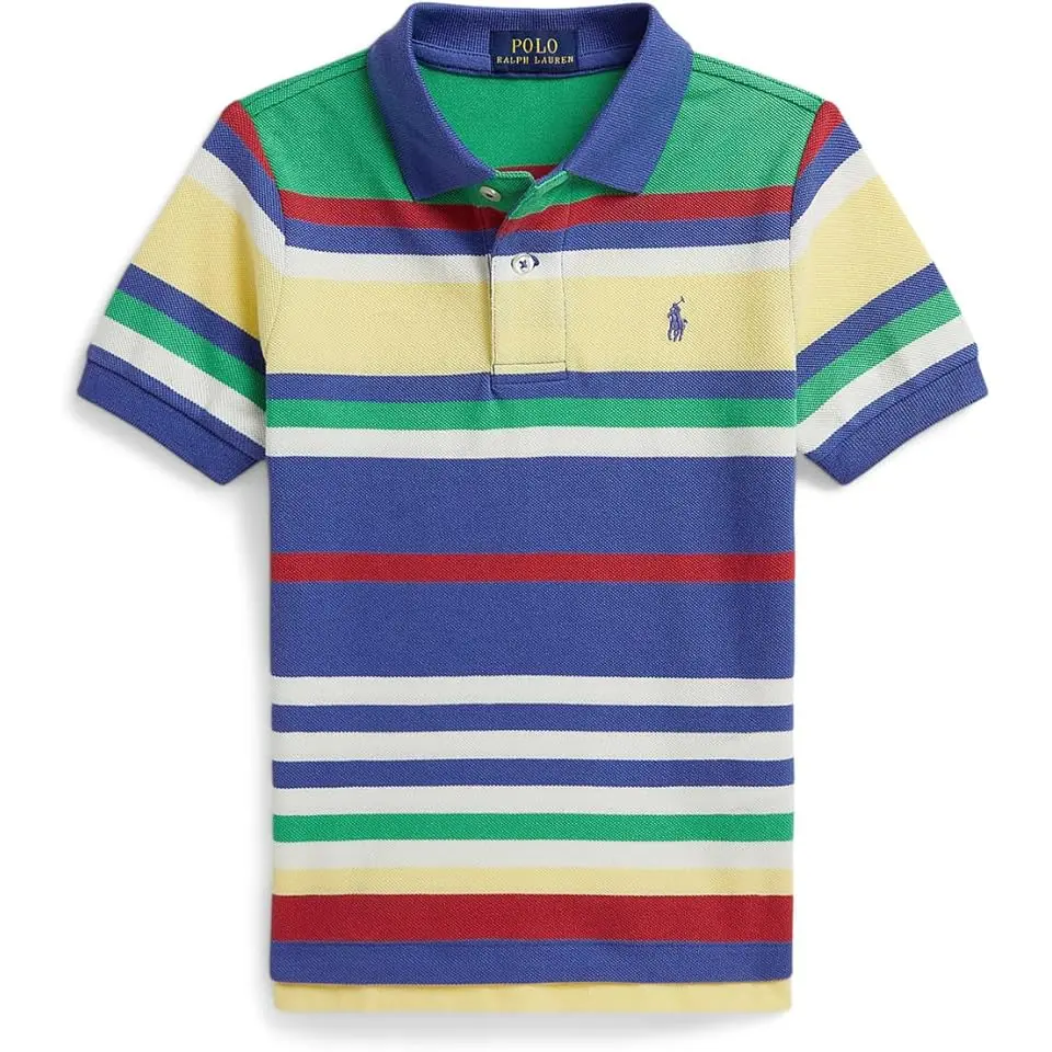 Striped Cotton Mesh Polo Shirt (Toddler/Little Kid)
