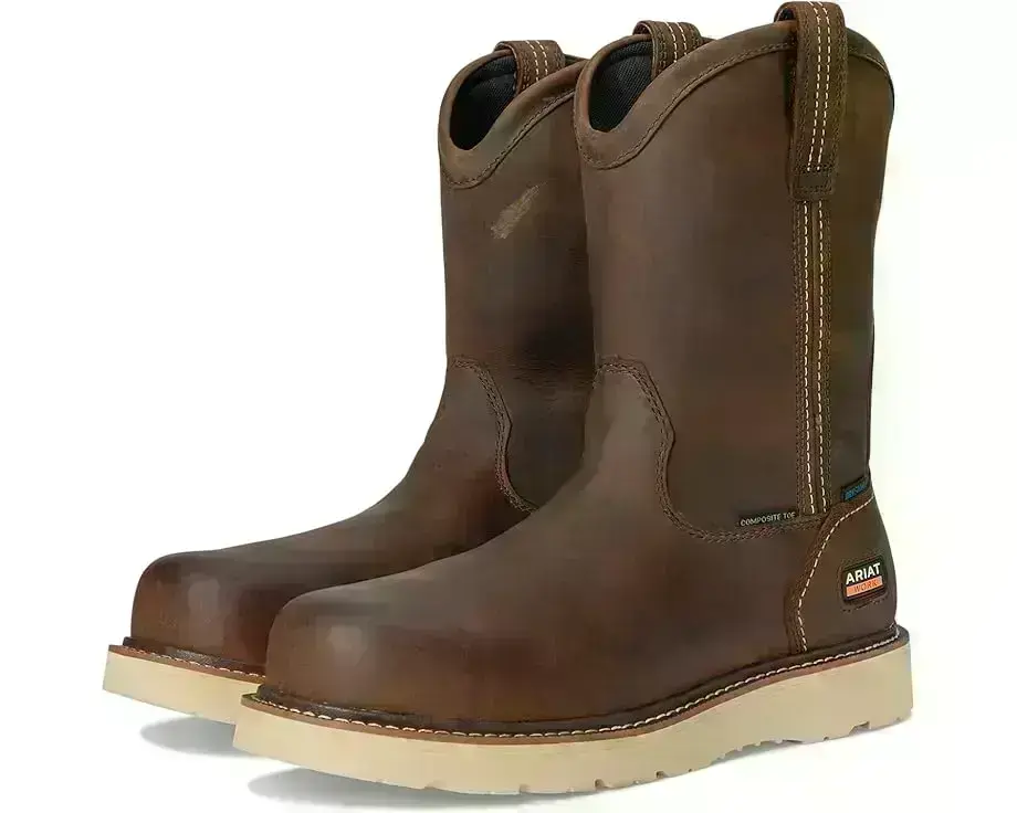 Men's Ariat Rebar Wedge Pull-On Waterproof Composite Toe Work Boots