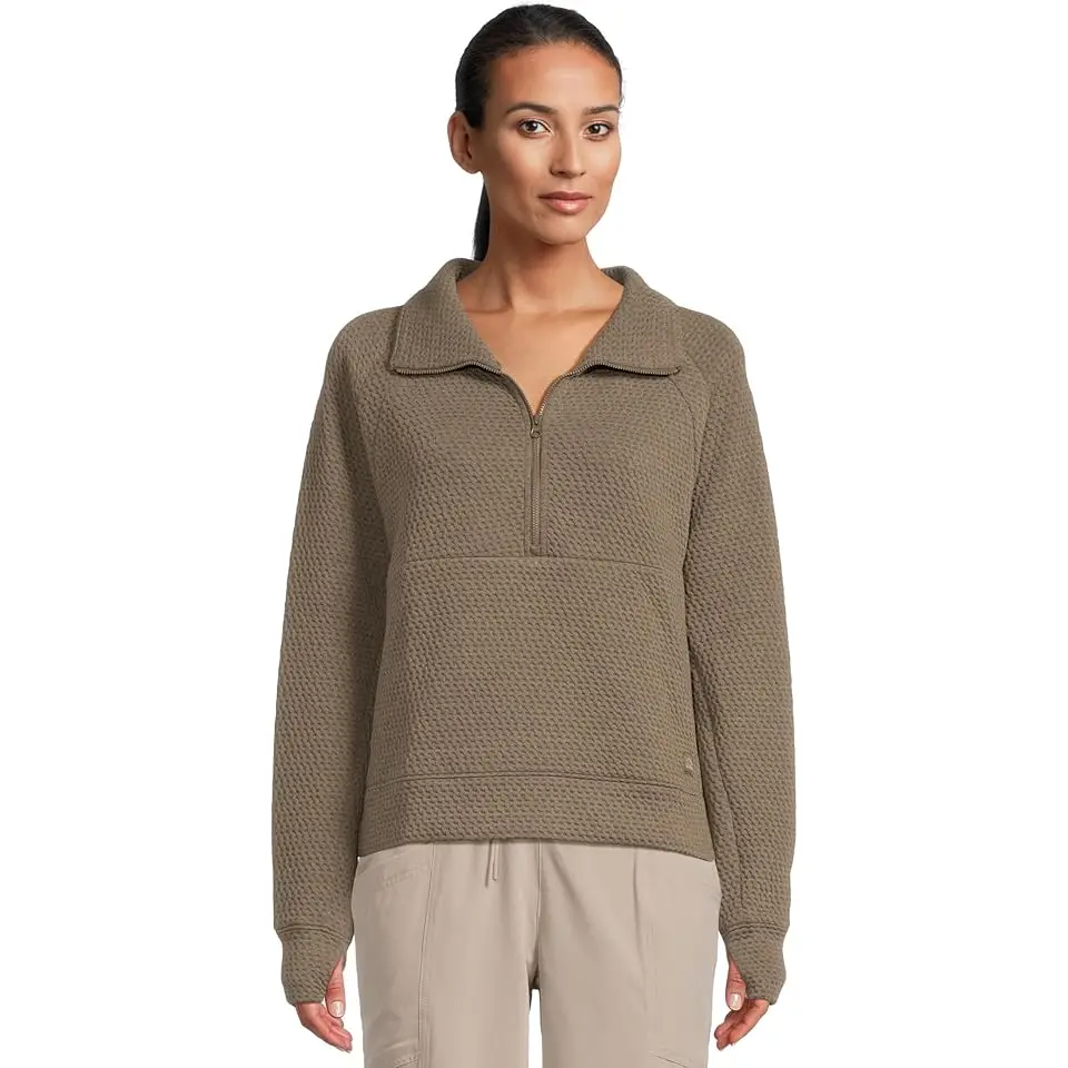 Ridgeknit Half Zipper Pullover