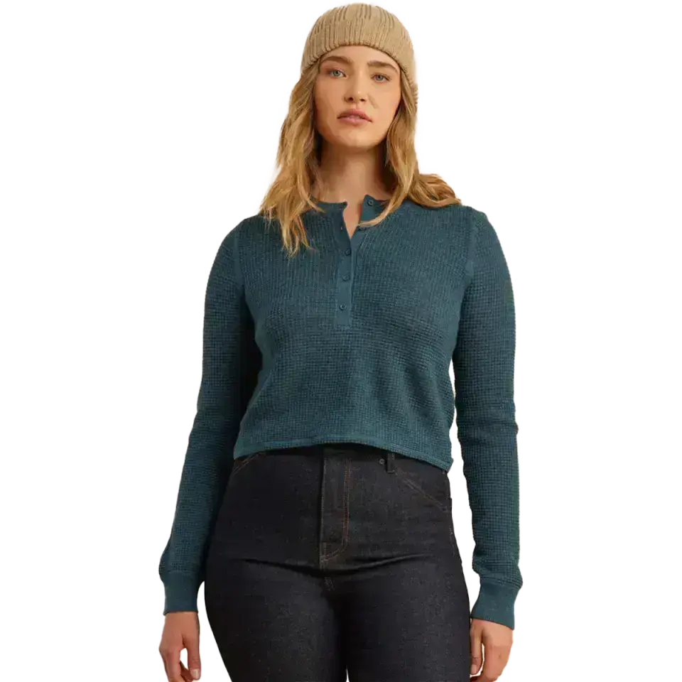 Women's Well Worn Thermal Long Sleeve Henley