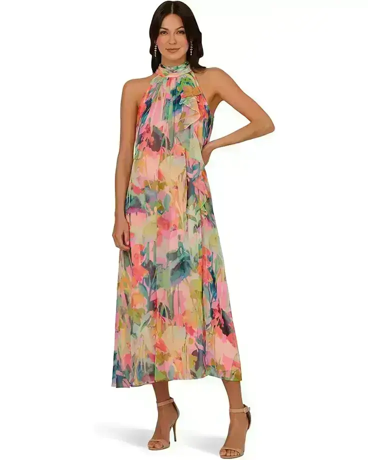 Women's Adrianna Papell Print Chiffon Trapeze Dress