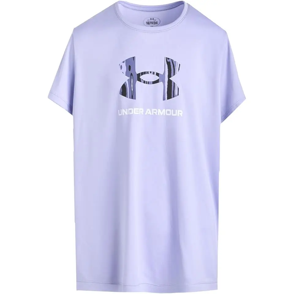 Tech Print Fill Graphic Short Sleeve Crew (Big Kid)
