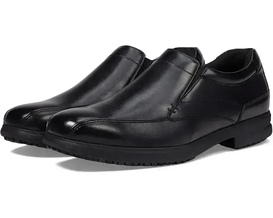 Men's Nunn Bush Sanford Slip Resistant Bicycle Toe Work Slip-On