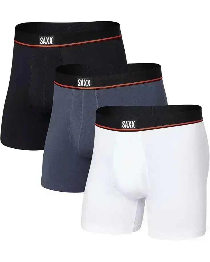Men's SAXX UNDERWEAR Non-Stop Stretch Cotton Boxer Brief Fly 3-Pack