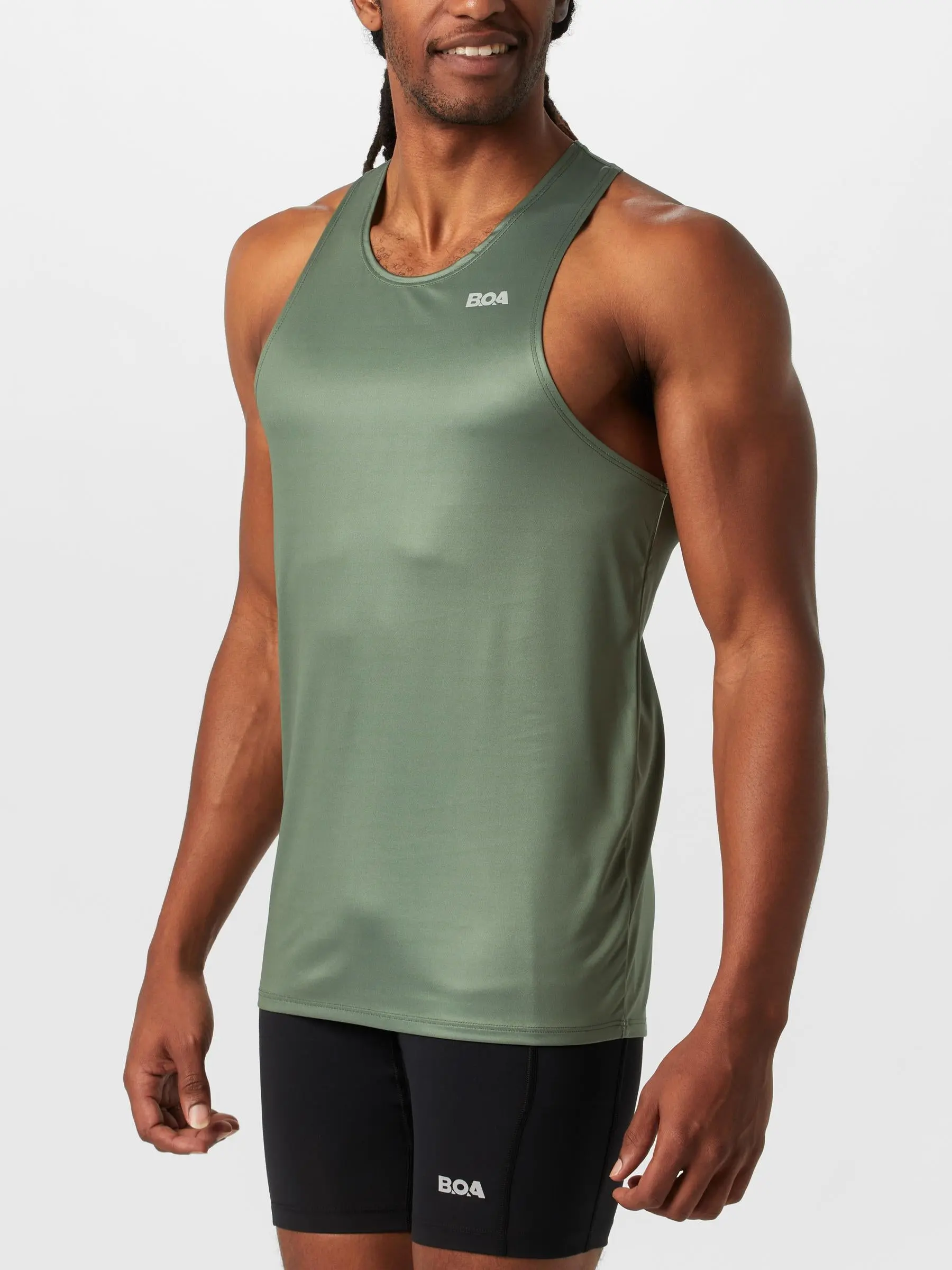 BOA Men's Printed Singlet Military
