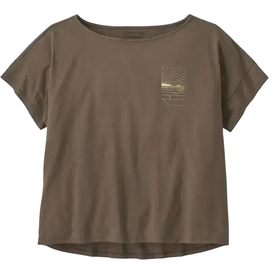 Women's Waves Rolling Relaxed Drop-Sleeve Organic Shirt