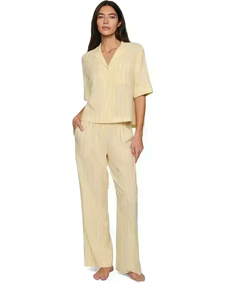 Women's Eberjey Nautico Relaxed Short Sleeve Pants Pajama Set