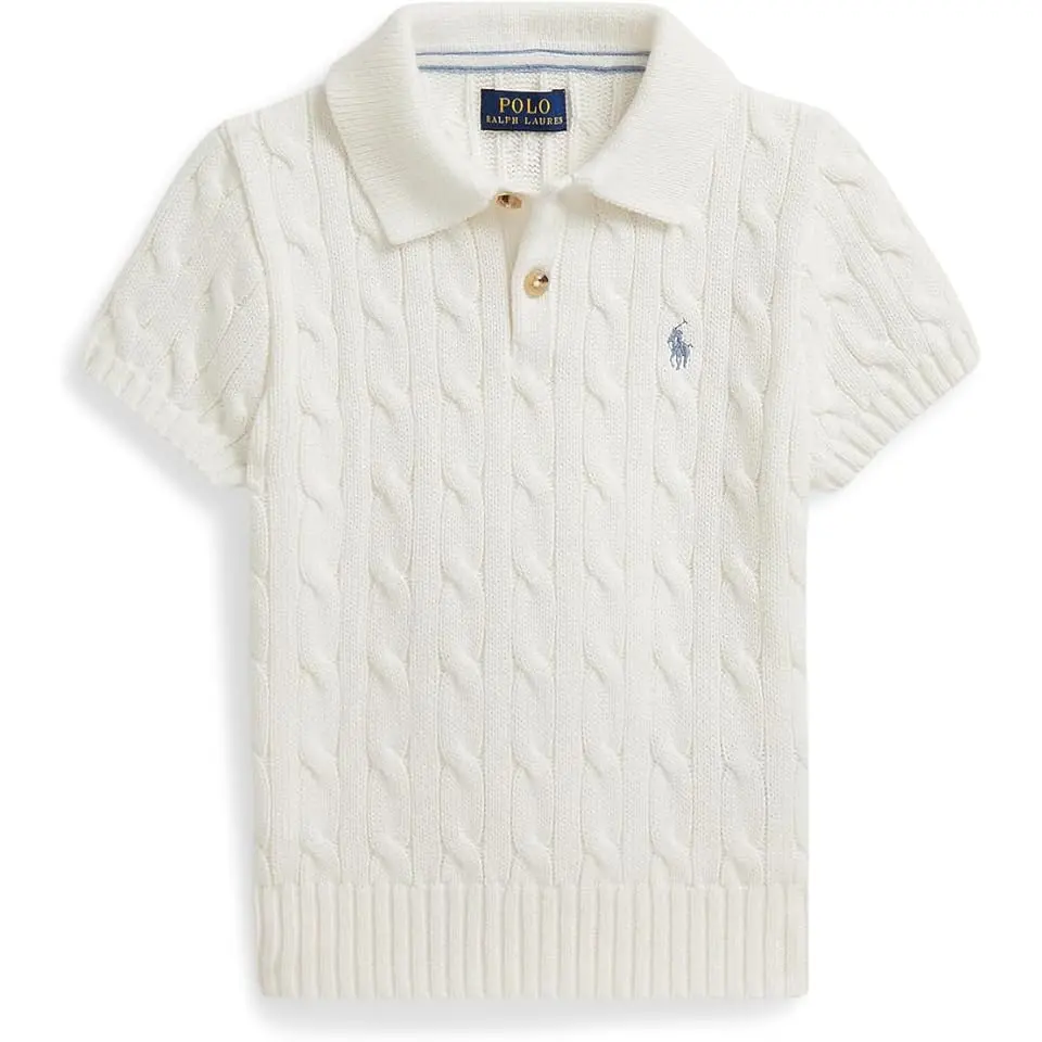Cable-Knit Cotton Polo Sweater (Toddler/Little Kid)