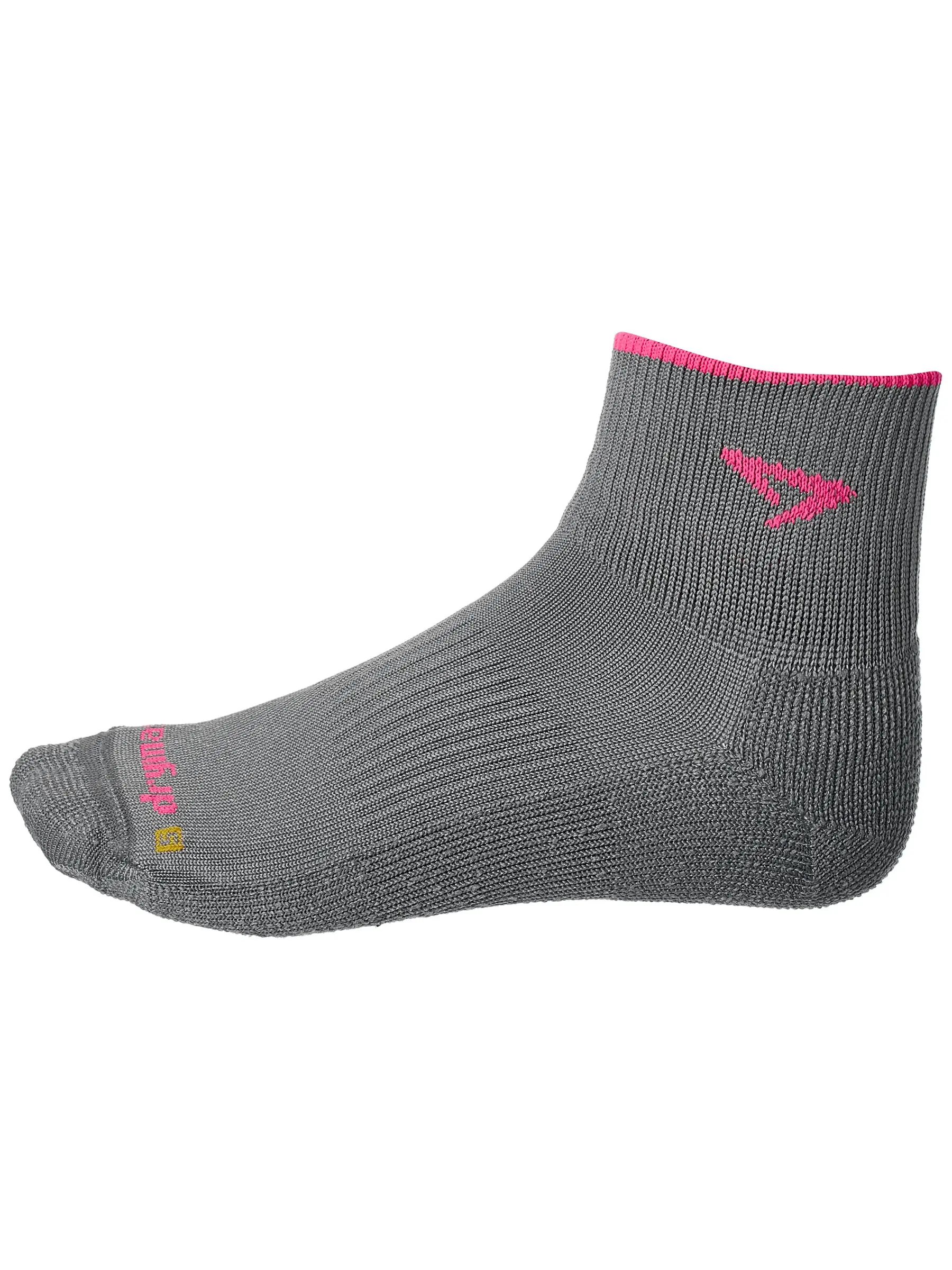 Drymax Trail Running 1/4 Crew Turndown Socks Anthracite