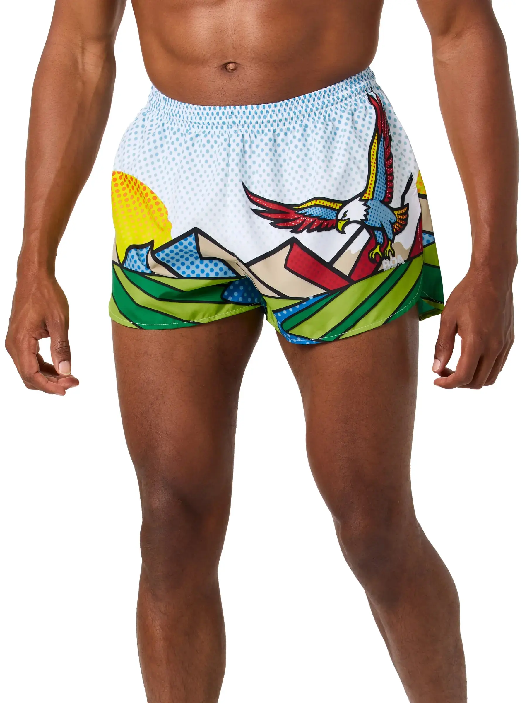 BOA Men's 3" Half Split Short USA Landscape