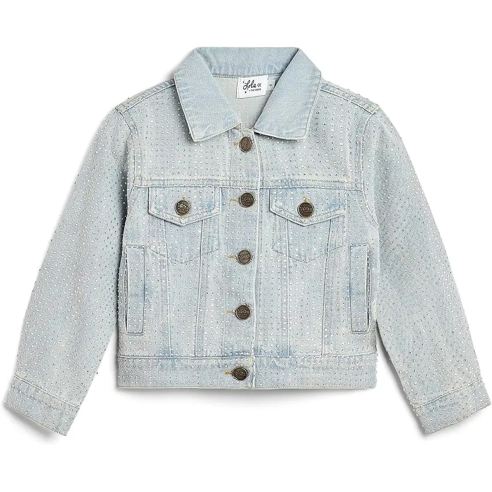 Sparkle Crystal Denim Jacket (Little Kid)