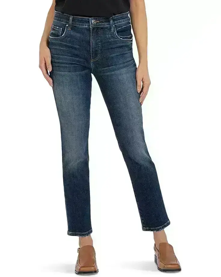 Women's KUT from the Kloth Reese High-Rise Fab Ab Ankle Straight Jeans in Enchantment