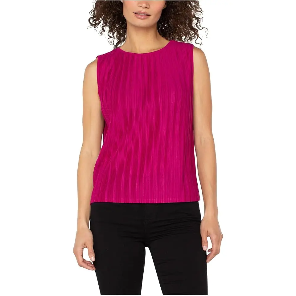 Sleeveless Crew Neck Knit Top