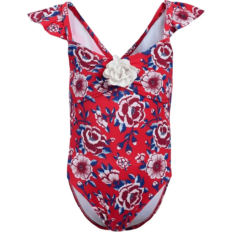 Rosette Floral Onepiece Swim (Infant)