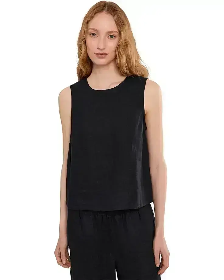 Women's Madewell Embroidered Shell Top in 100% Linen