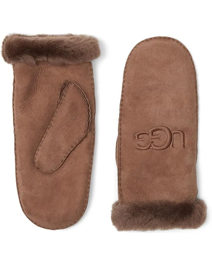 Women's UGG Embroidered Water Resistant Sheepskin Mitten with Tech Palm