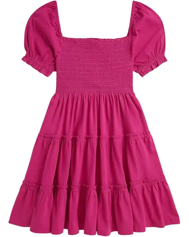 Polo Ralph Lauren Kids Smocked Cotton Jersey Dress (Big Kid)