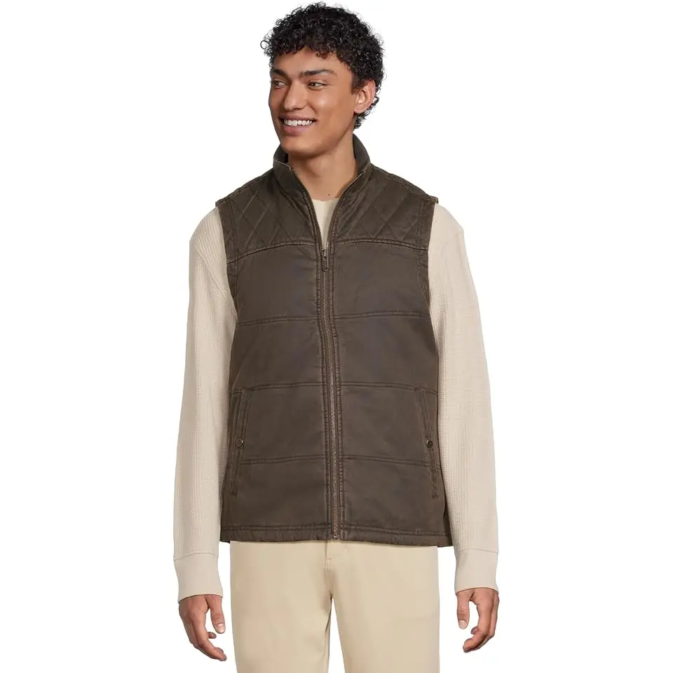 Antique Cotton Channel Quilted Vest