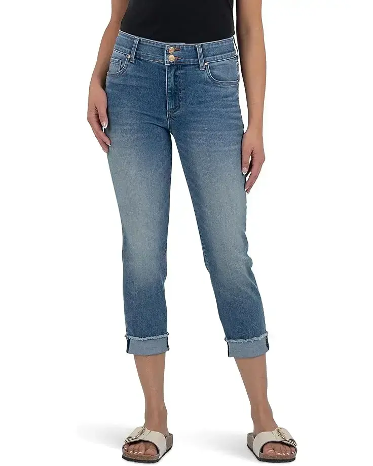 Women's KUT from the Kloth Amy Crop Straight Leg Roll Up