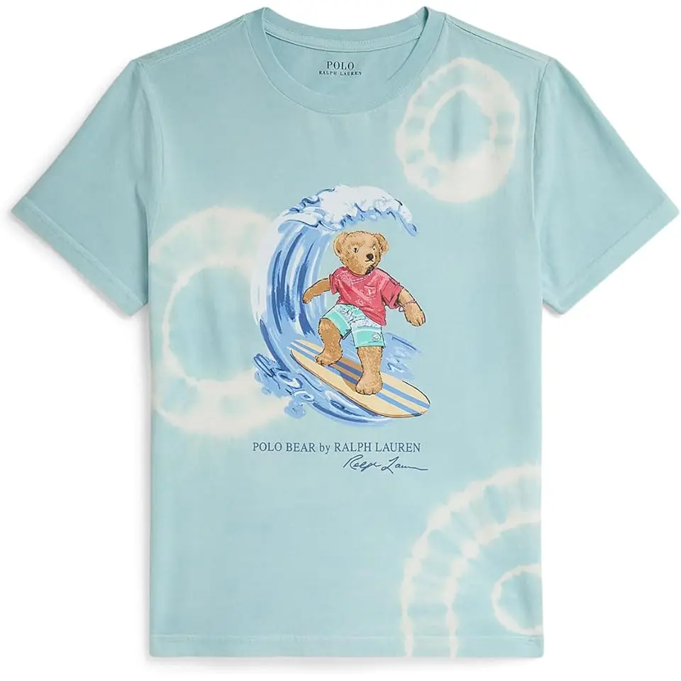 Tie-Dye Polo Bear Cotton Tee (Big Kid)