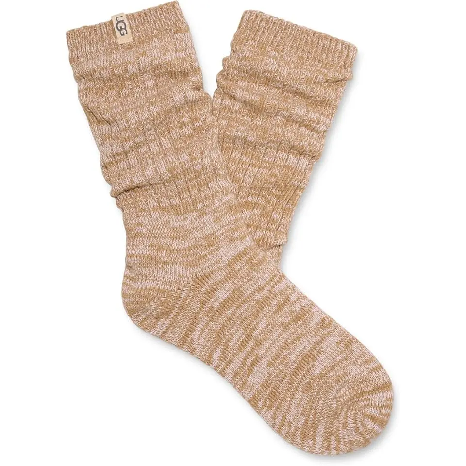 Rib Knit Slouchy Crew Sock
