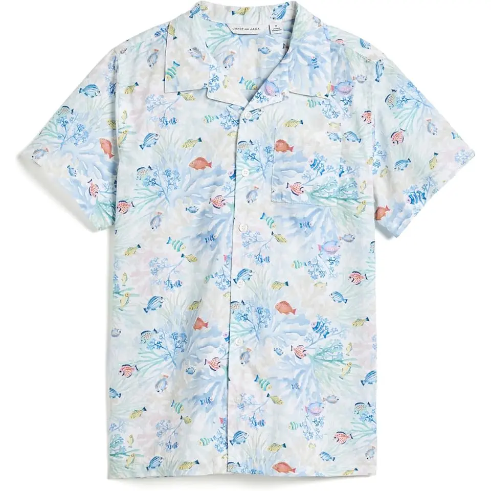 Printed Cabana Shirt (Toddler/Little Kid/Big Kid)