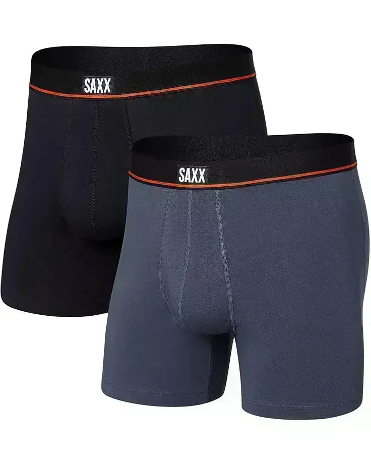 Men's SAXX UNDERWEAR Non-Stop Stretch Cotton Boxer Brief Fly 2-Pack