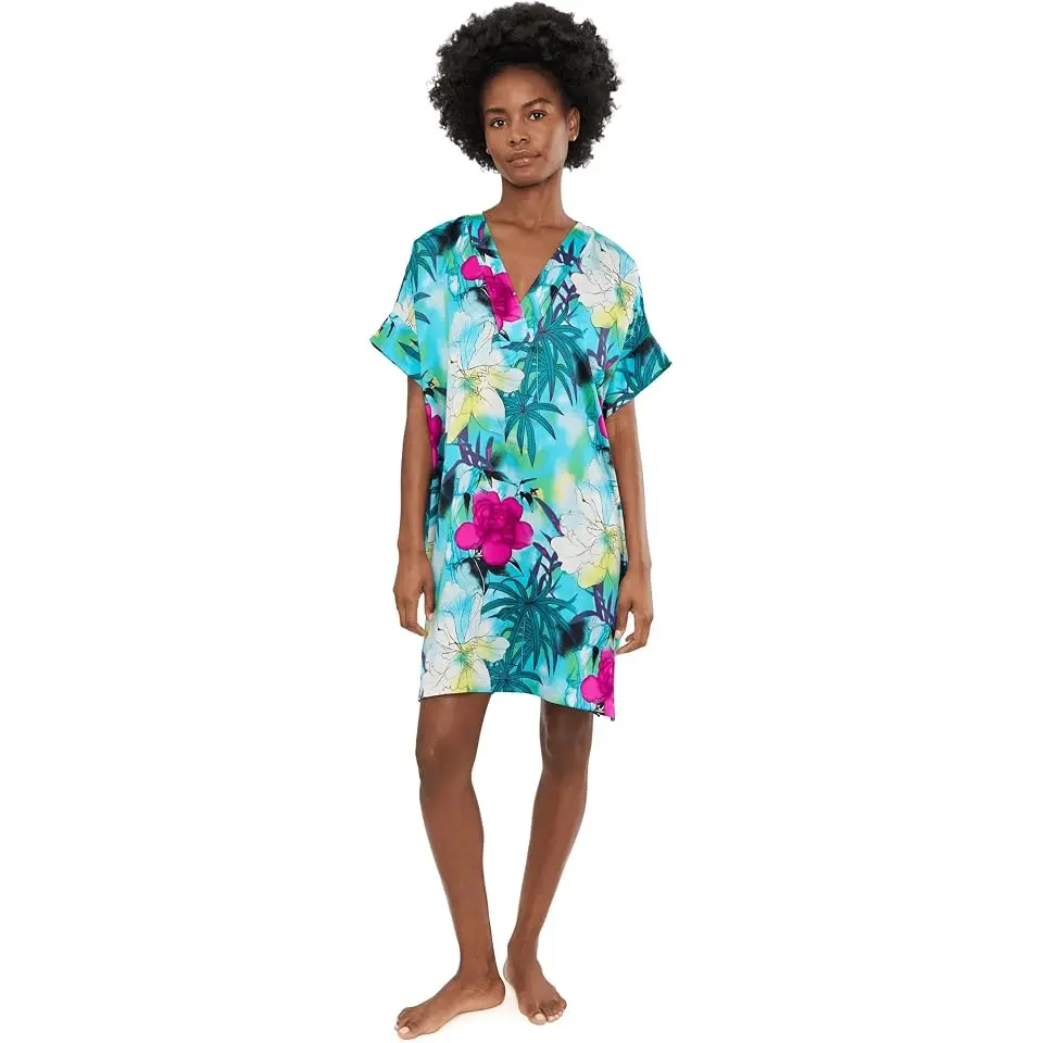 Viva Printed Satin Sleepshirt