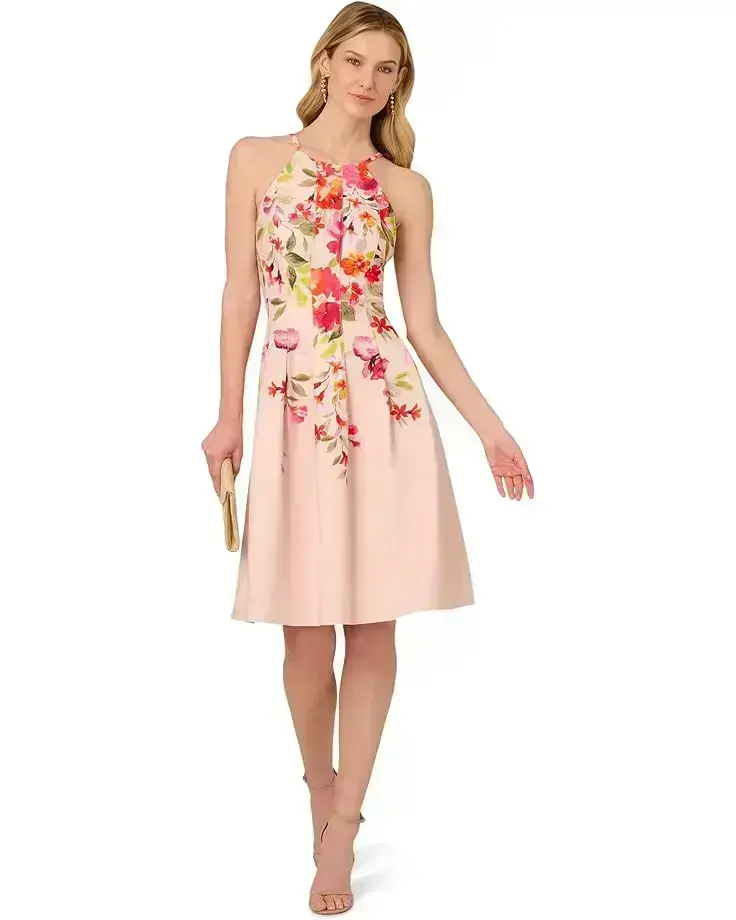 Women's Adrianna Papell Floral Border Short Dress
