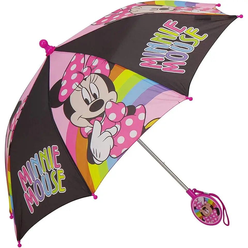 Kids Umbrella, Frozen/Princess/Minnie Mouse Toddler and Little Girl Rain Wear for Ages 3-6