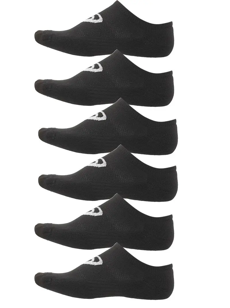 ASICS Invasion No Show Sock 6-Pack Black