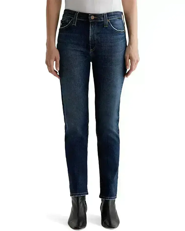 Women's AG Jeans Mari Mid Rise Slim Straight Jeans in 9 Years Helsinki