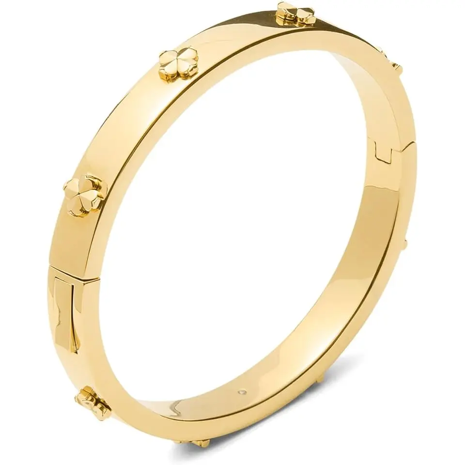 Spade Flower Hinge Bangle